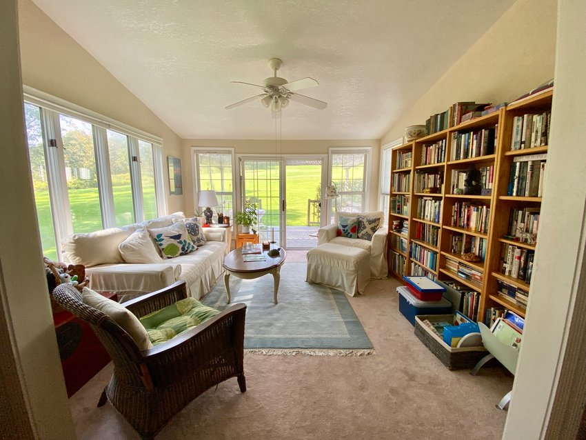 The sunroom at the Equinunk house.